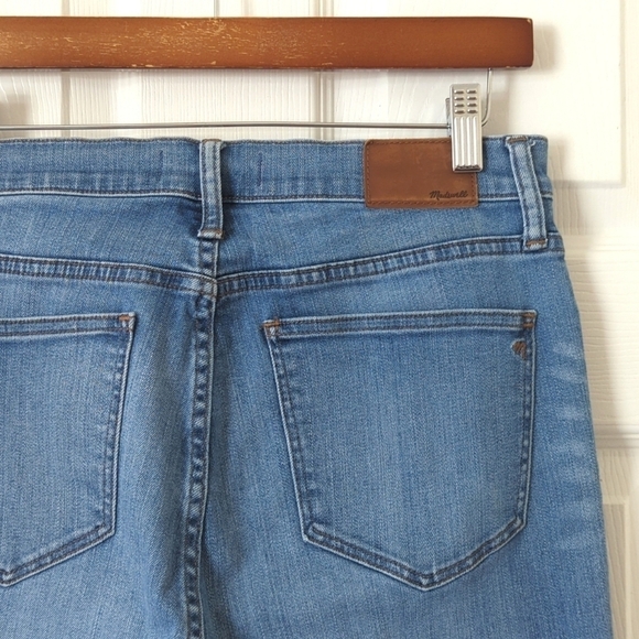 Madewell Classic 9" High Rise Distressed Medium Wash Cropped Skinny Jeans 29 - Picture 13 of 15